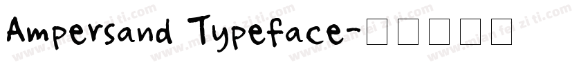 Ampersand Typeface字体转换